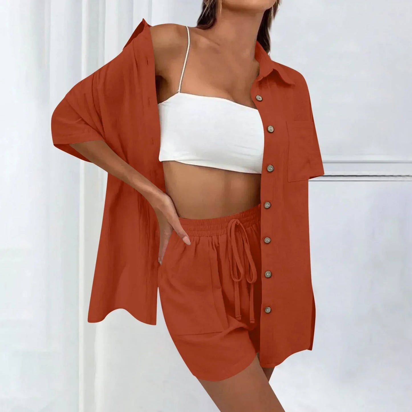 Mara | Loose Top and Casual Shorts Set - Motheero