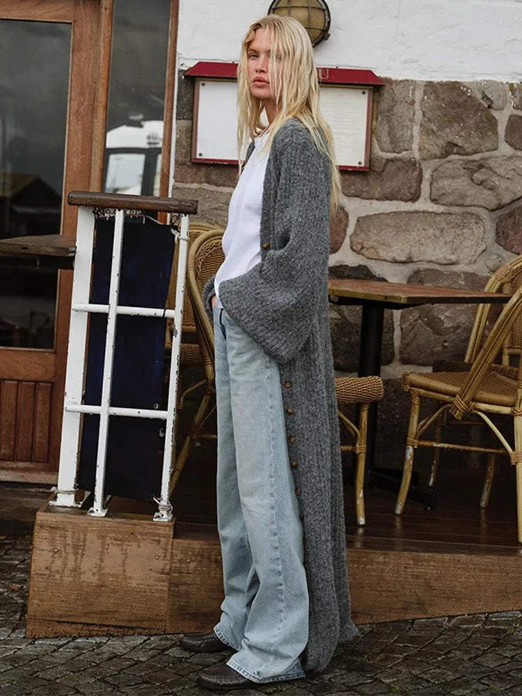 Velmira | Women Chic Knit Very Long Cardigan