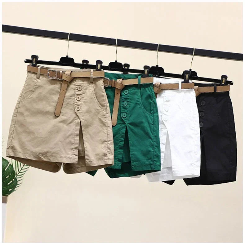 Aurora | A-Line Belted Shorts