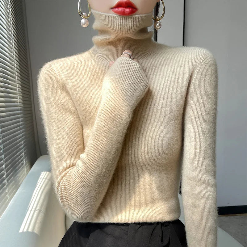 Vivienne | Women Casual Turtleneck Pullover Sweater