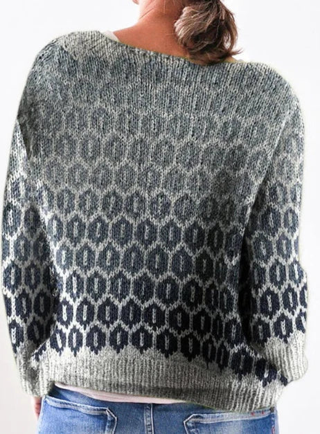 Luna | Relaxed Grey Knit Sweater