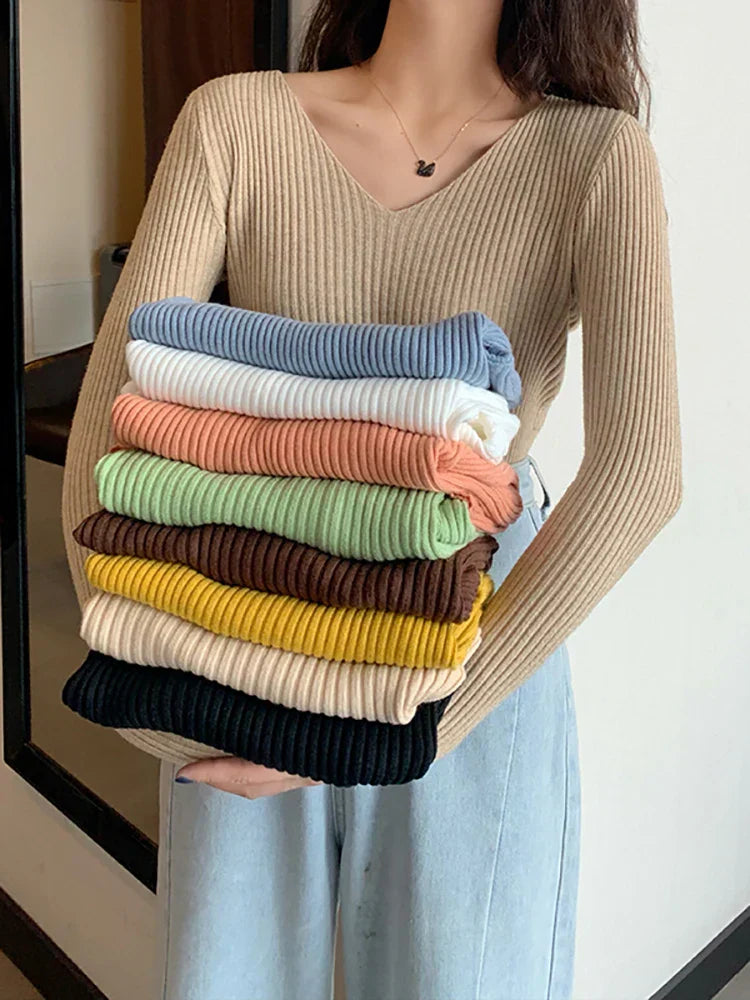 Nessa | Slim Ribbed Knit Sweater