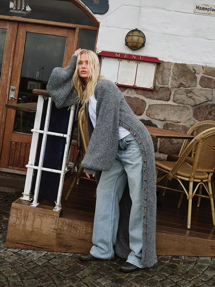 Velmira | Women Chic Knit Very Long Cardigan