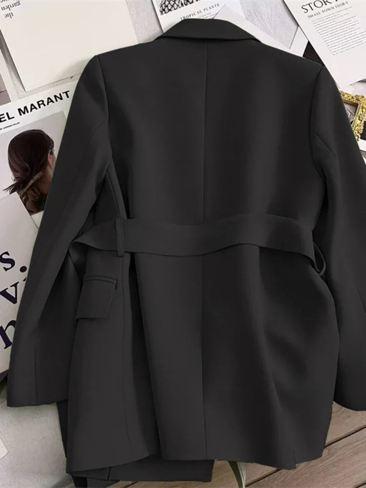 Grace | Belted Elegant Blazer - Motheero