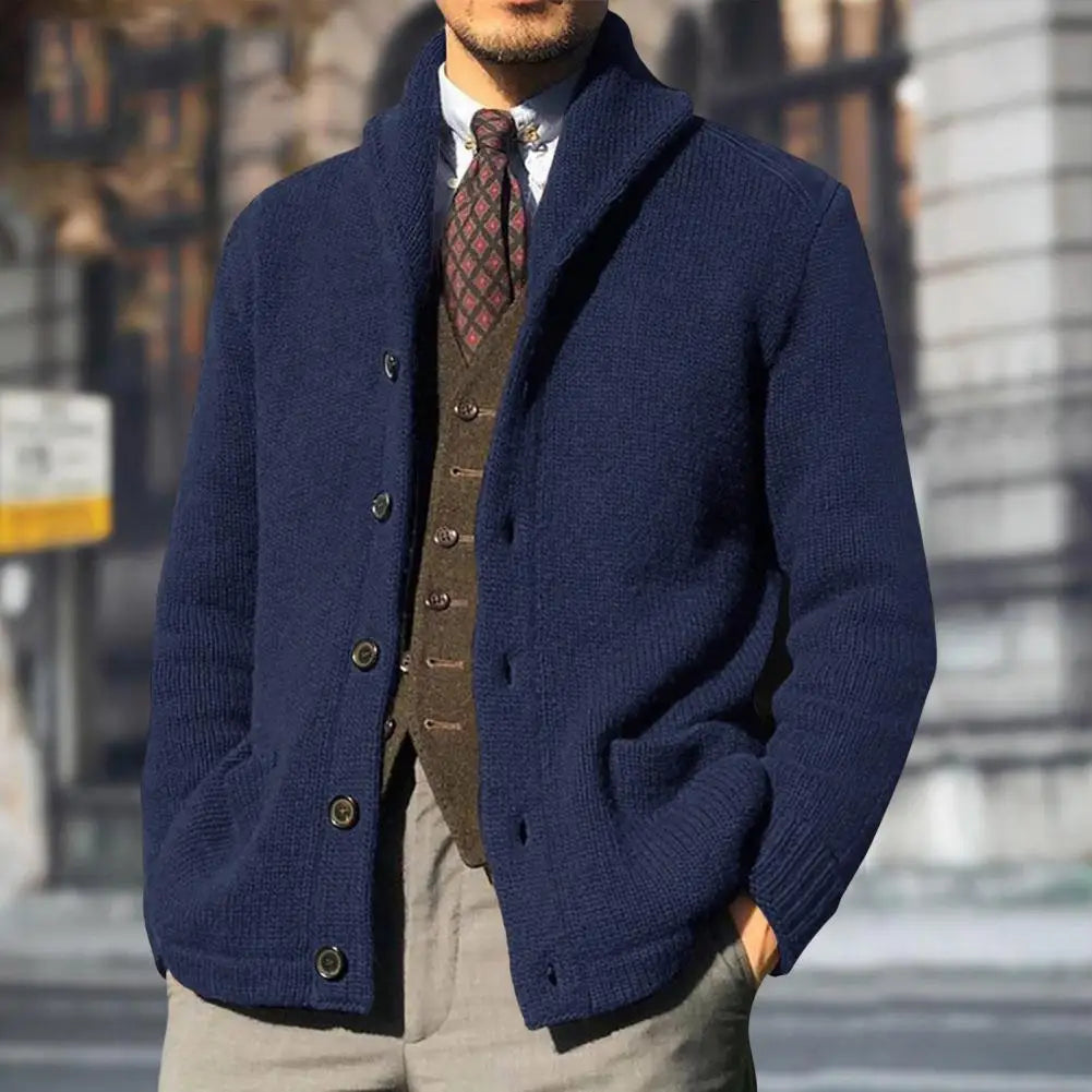 Kristoff | Elegant Long Sleeve Collared Cardigan