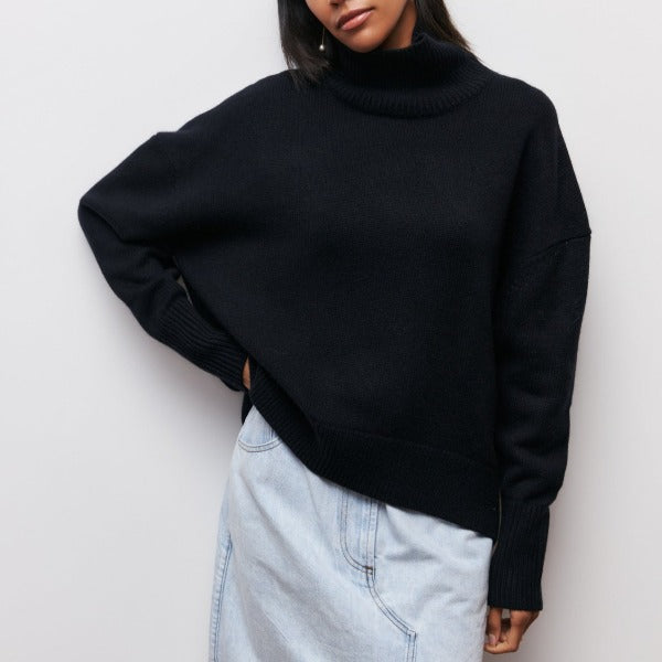 Olandria | High Ribbed Turtleneck Sweater