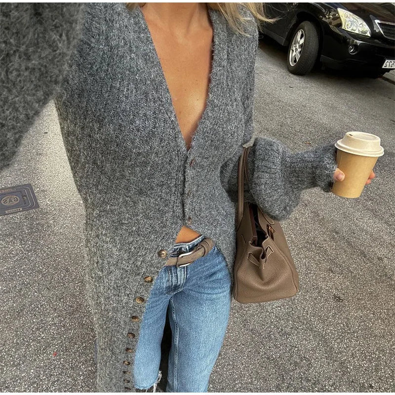 Velmira | Women Chic Knit Very Long Cardigan