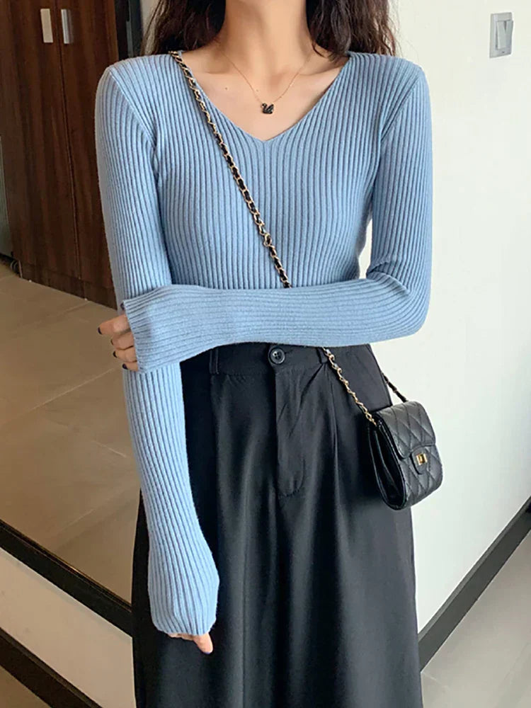 Nessa | Slim Ribbed Knit Sweater