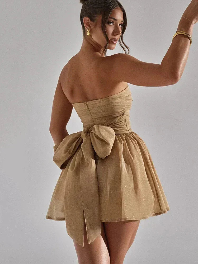 Elara | Strapless Sequin Mini Dress - Motheero