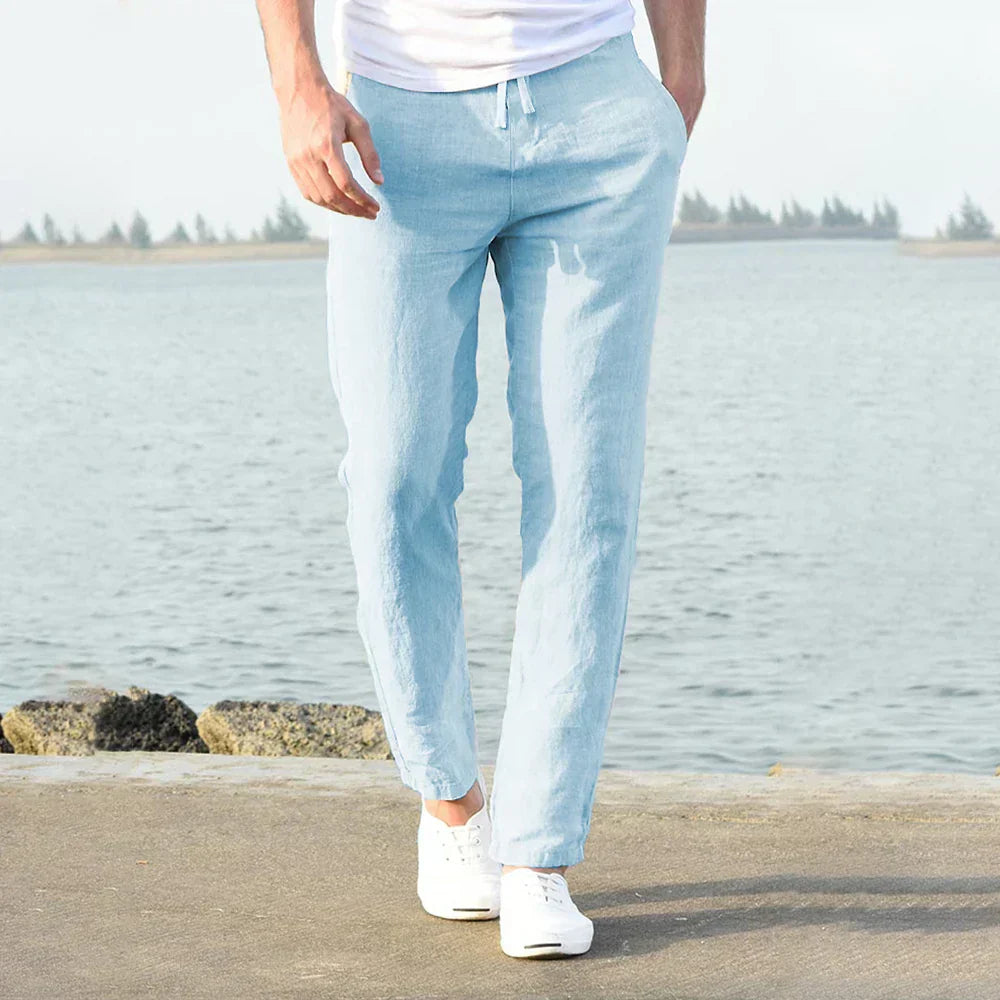 Ezra | Fitted Tie Waist Pants