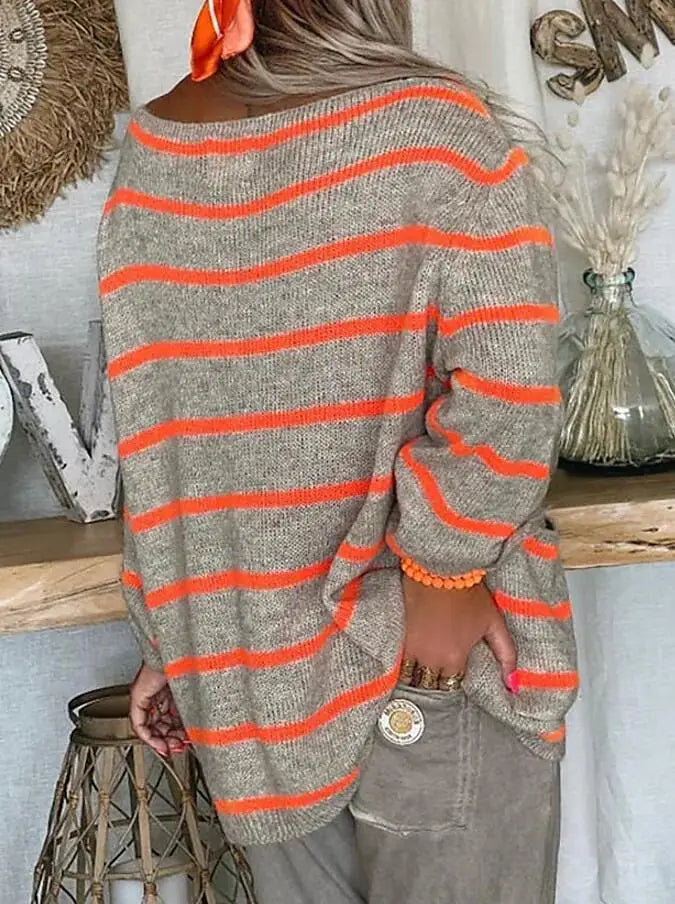 Bianca | Classic Striped Knit Sweater - Motheero