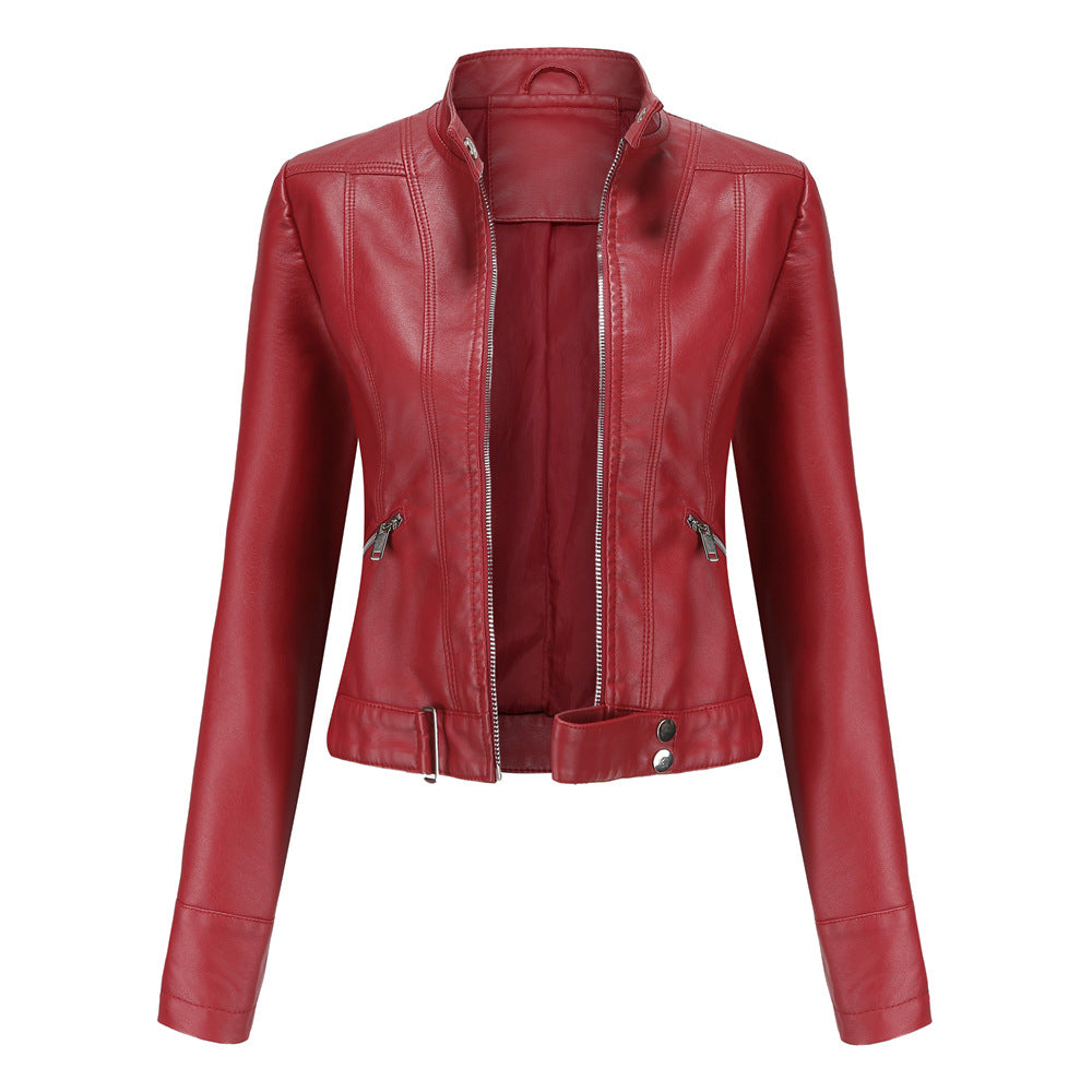 Freya | Classic Slim Leather Jacket for Women