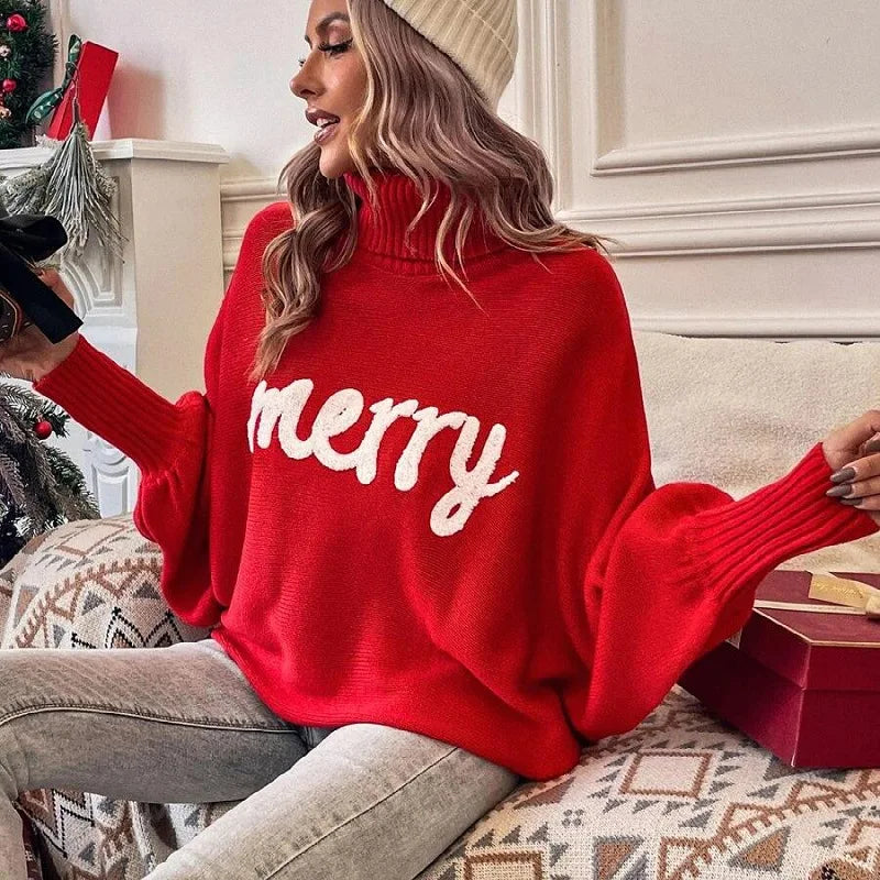 Cora | Women Festive Turtleneck Sweater