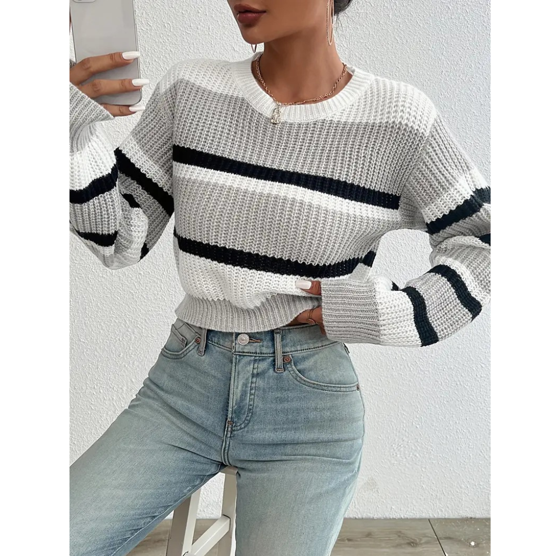 Lina | Women Casual Striped Sweater