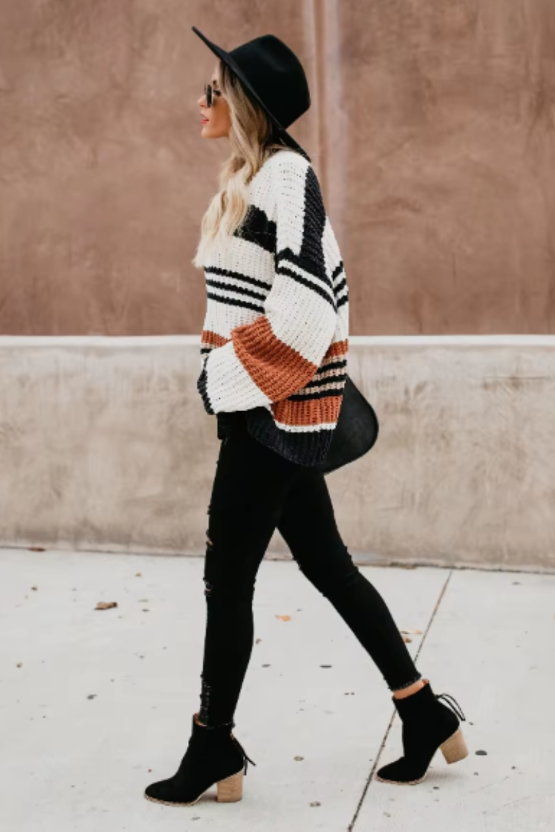 Maya | Women Striped Knit Sweater