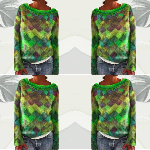 Leonie | Versatile Colorful Block Knit Sweater