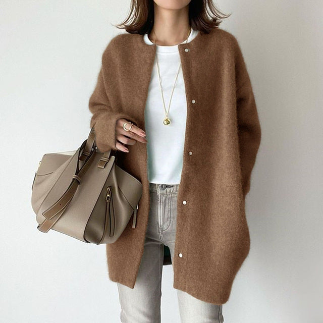 Valentina | Plain Soft Long Cardigan