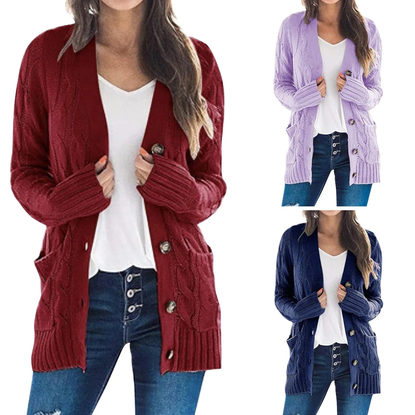 Nysa | Soft Women Knit Button Cardigan