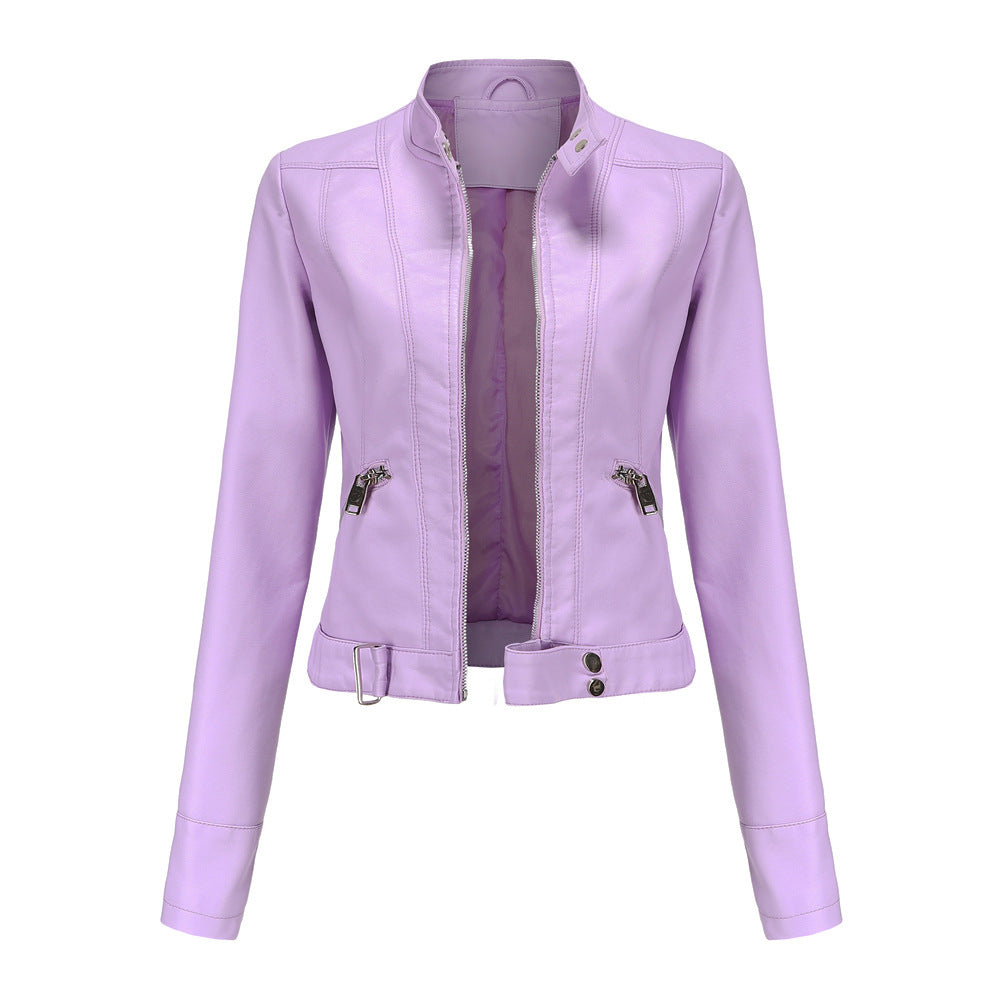 Freya | Classic Slim Leather Jacket for Women