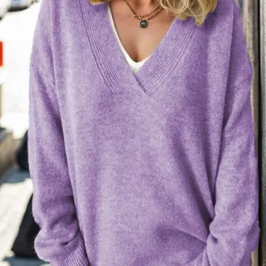 Aurelia | Elegant Warm V‑Neck Sweater