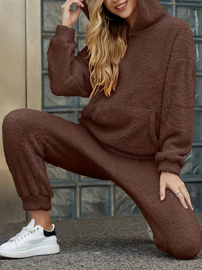 Hailey | Teddy Fleece Two-Piece Set Hoodie and Pants