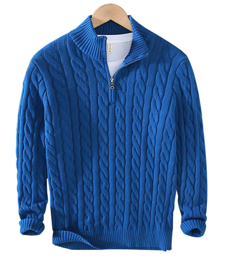 Granger | Cable Knit Quarter-Zip Sweater