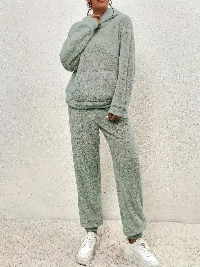Hailey | Teddy Fleece Two-Piece Set Hoodie and Pants
