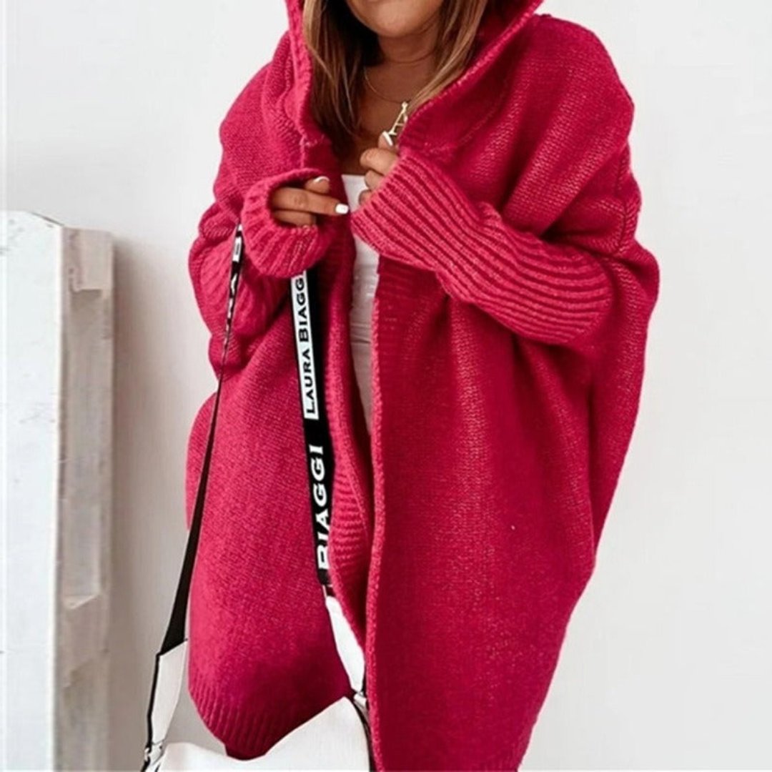 Soraya | Women Elegant Hooded Long Sleeve Knit Cardigan