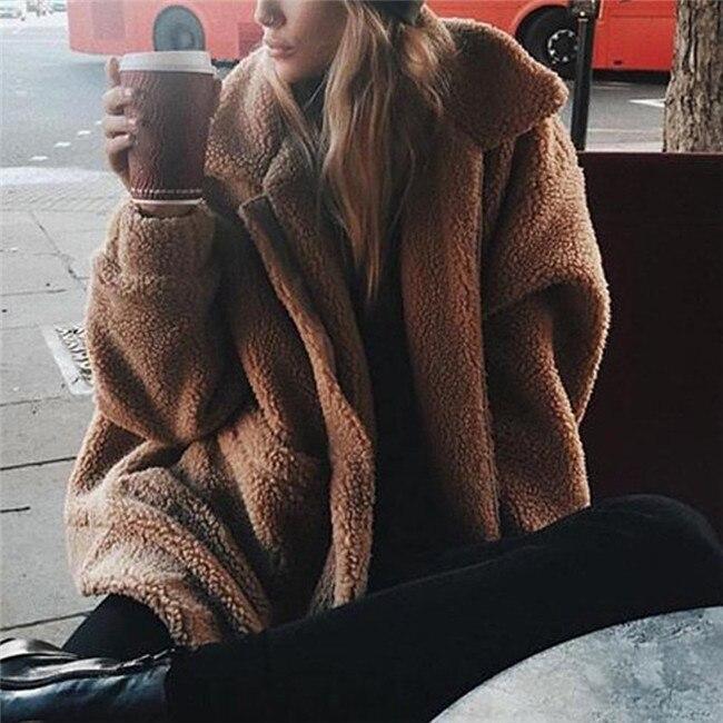 Clara | Wide Collar Fleece Coat