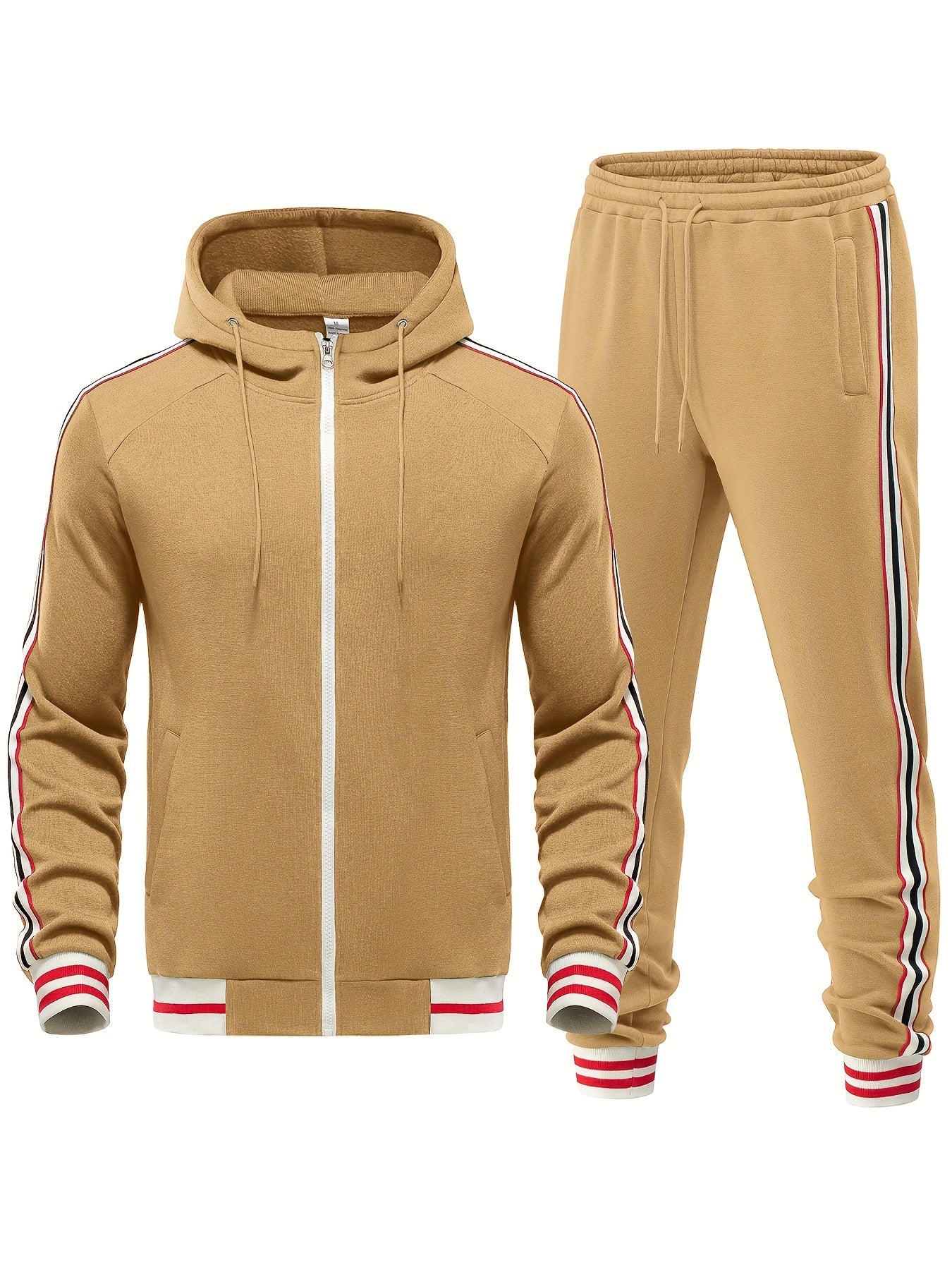 Damien | Striped Arm Hoodie and Pants Outfit Set