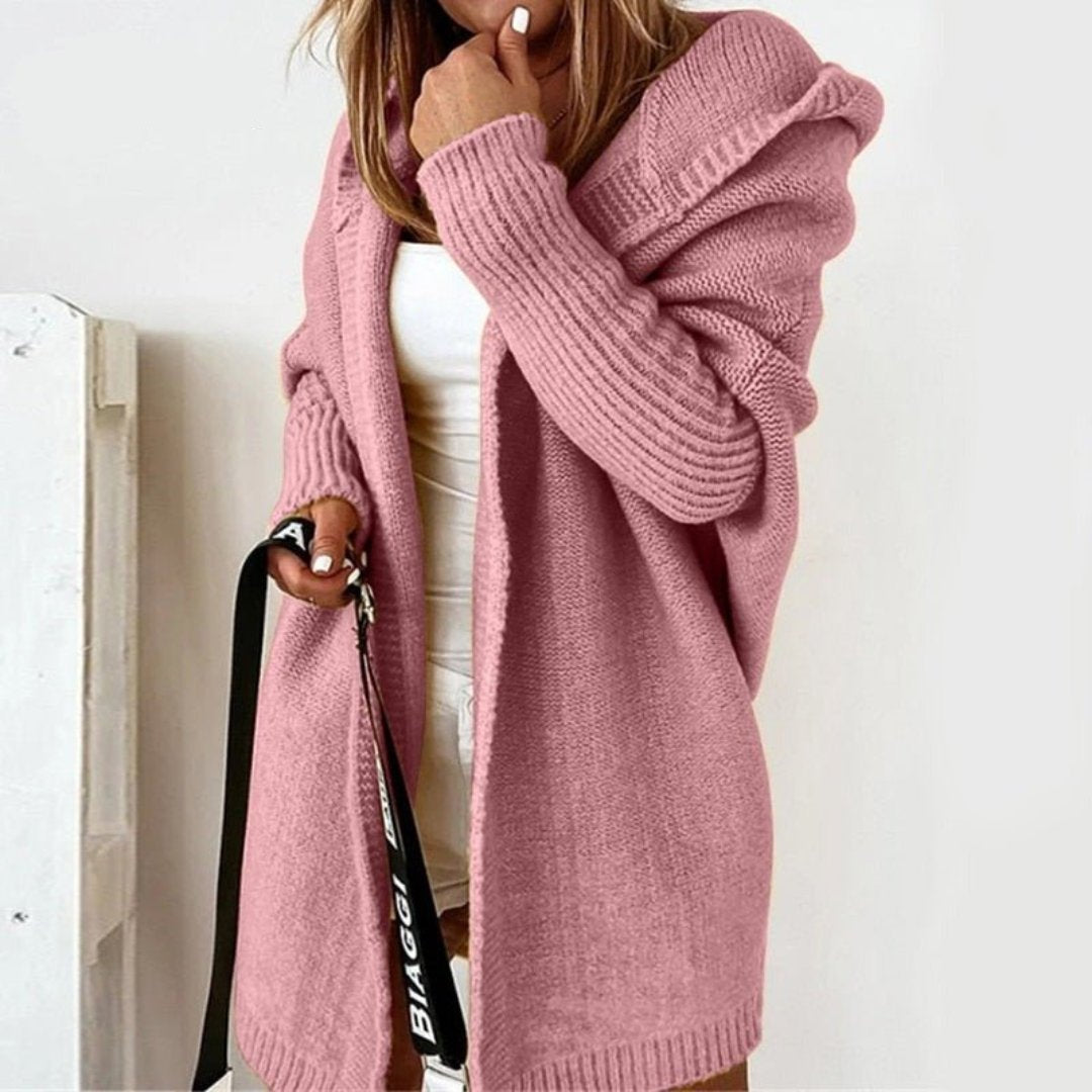 Soraya | Women Elegant Hooded Long Sleeve Knit Cardigan