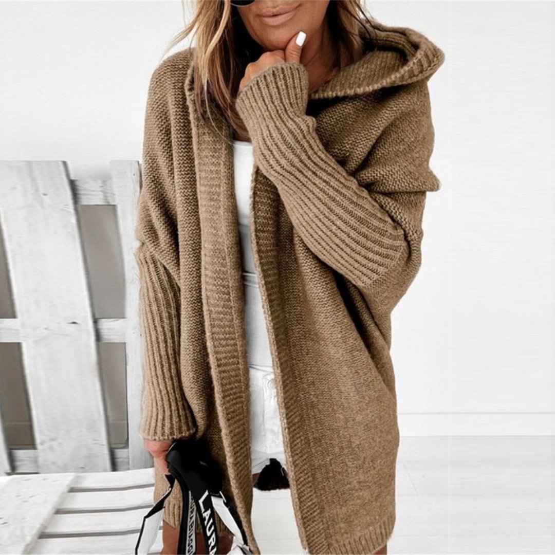 Soraya | Women Elegant Hooded Long Sleeve Knit Cardigan