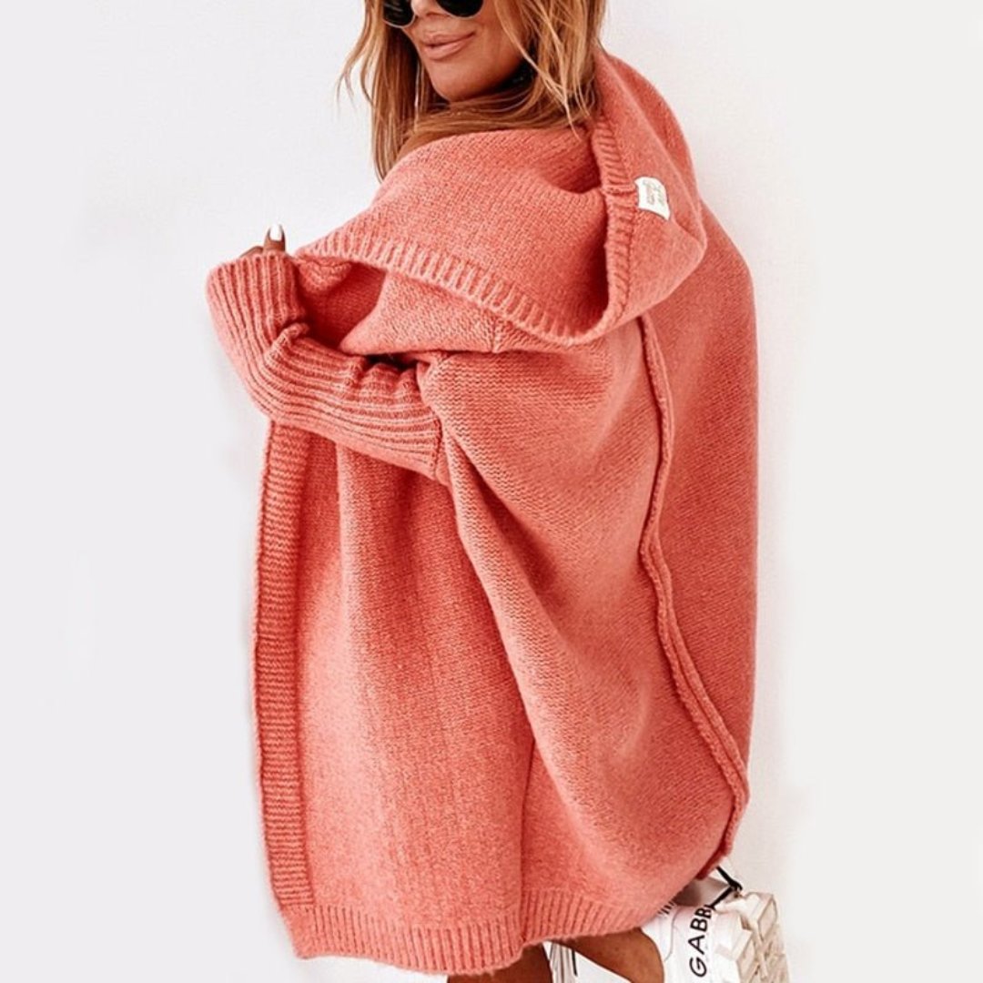 Soraya | Women Elegant Hooded Long Sleeve Knit Cardigan