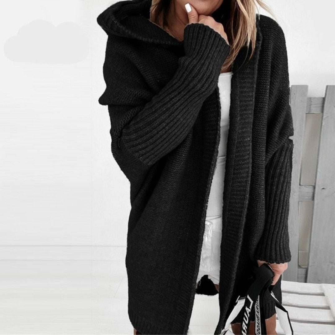 Soraya | Women Elegant Hooded Long Sleeve Knit Cardigan