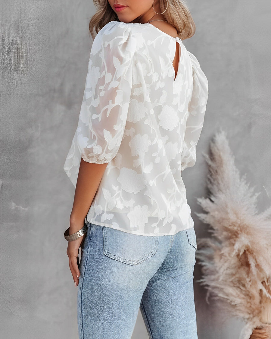 Lana | Puff Sleeve Blouse - Motheero
