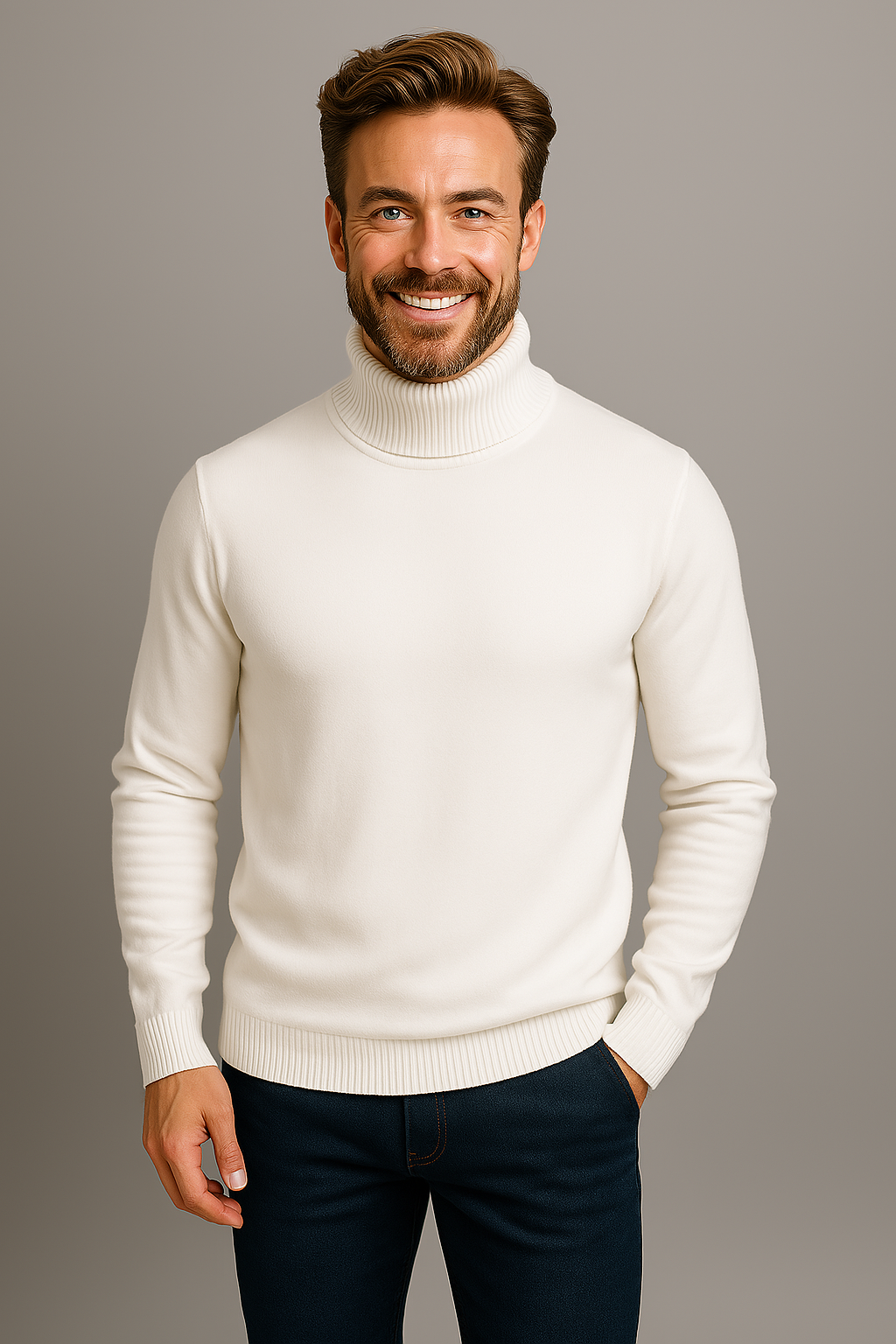 Davidson | Classic Knitted Turtleneck Sweater for Men Timeless Style and Comfort