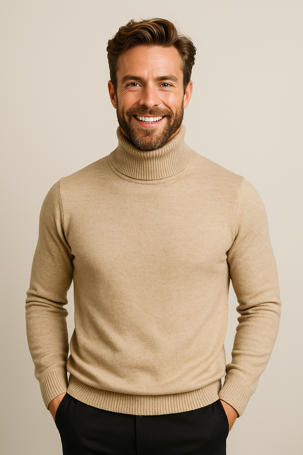 Davidson | Classic Knitted Turtleneck Sweater for Men Timeless Style and Comfort