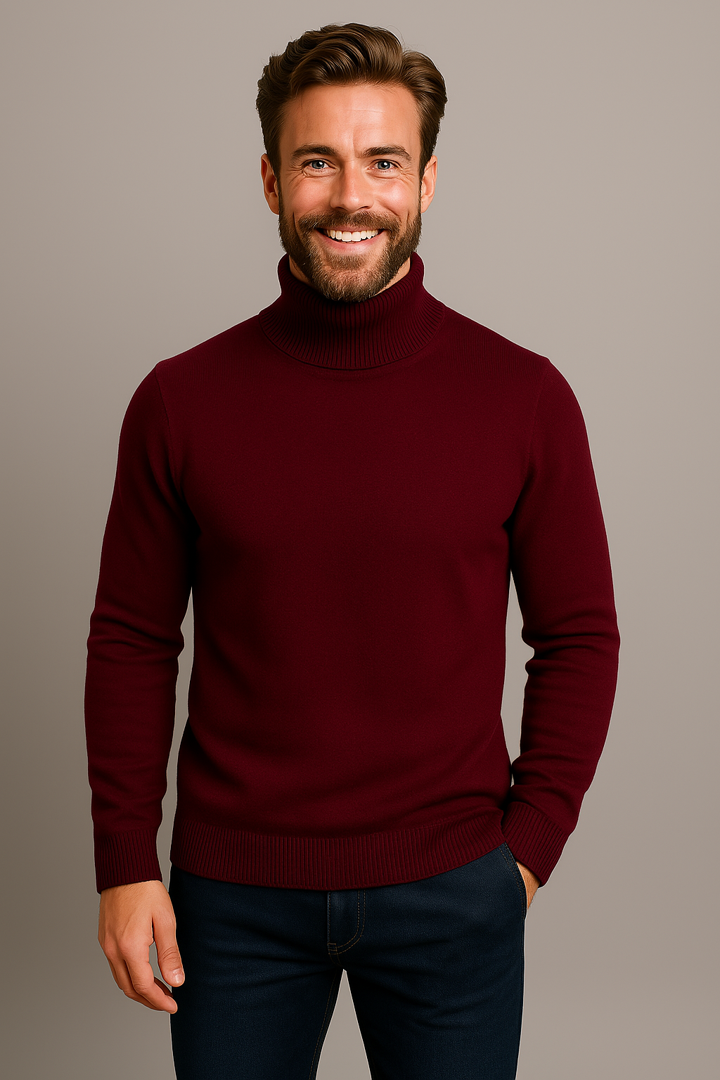 Davidson | Classic Knitted Turtleneck Sweater for Men Timeless Style and Comfort