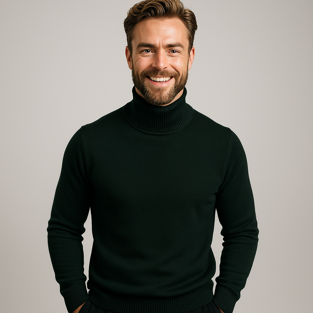 Davidson | Classic Knitted Turtleneck Sweater for Men Timeless Style and Comfort