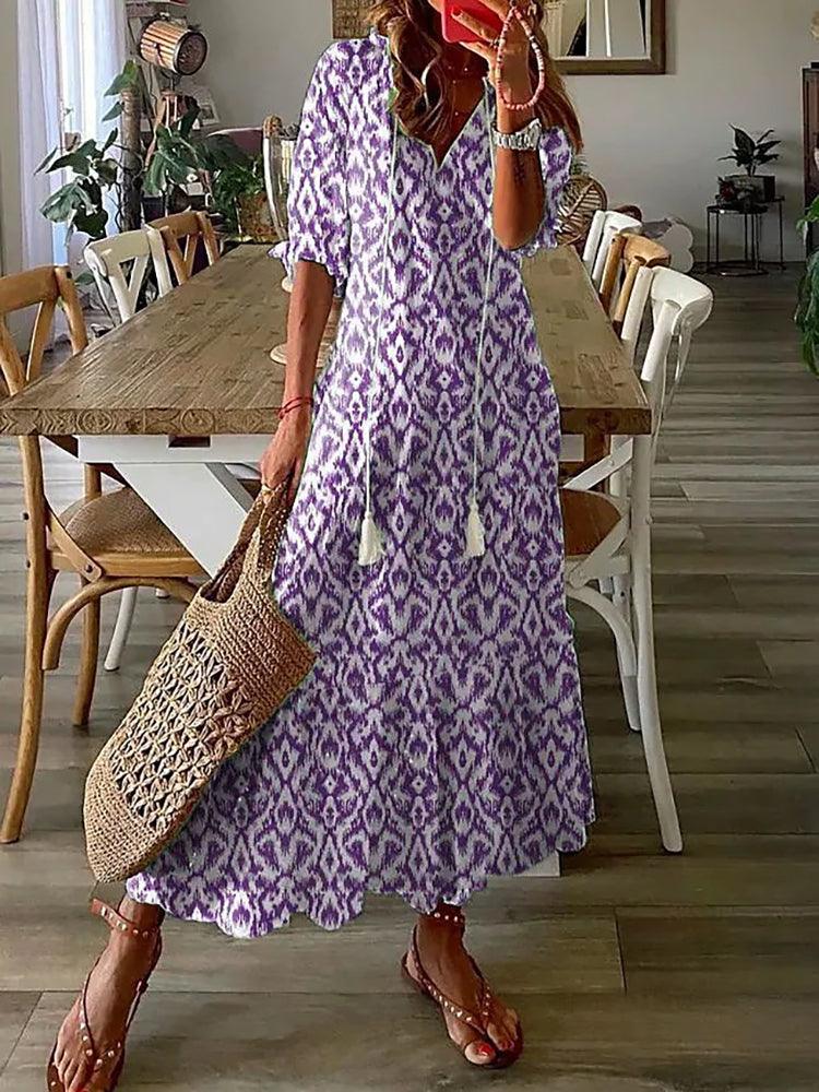 Naya | Flowy Summer Maxi Dress - Motheero