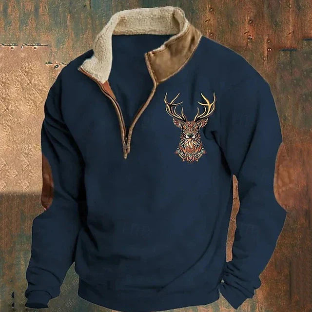 Magnus | Fleece-Lined V-Neck Pullover