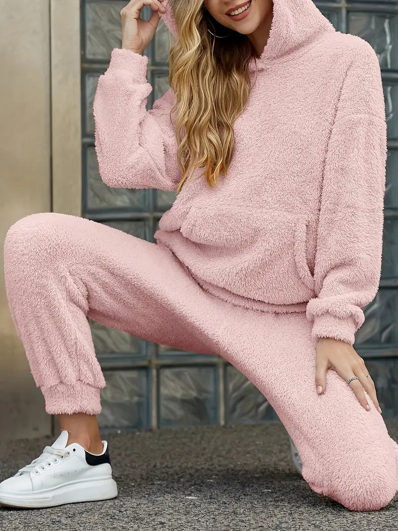 Hailey | Teddy Fleece Two-Piece Set Hoodie and Pants