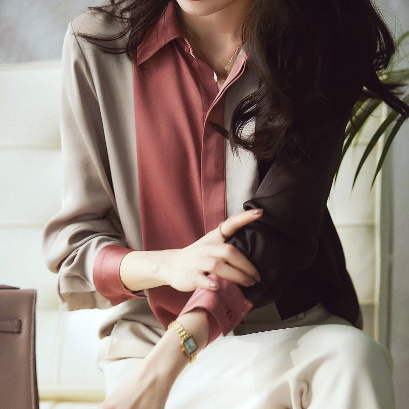 Aurelia | Luxe Patchwork Striped Blouse - Motheero