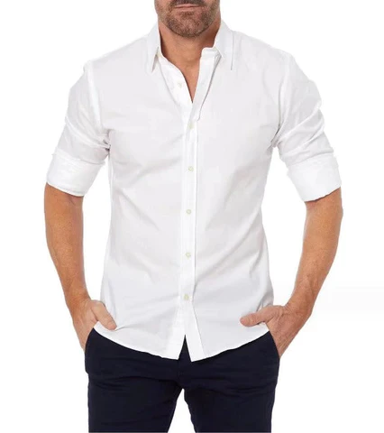 Evan | Fitted Button-Up Long Sleeve Shirt