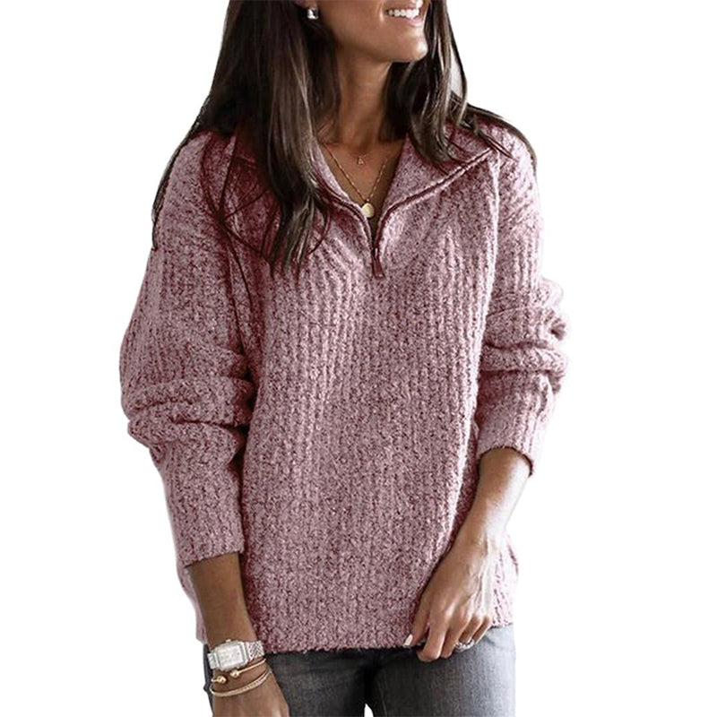 Aveline | Casual Knit High Collar Sweater