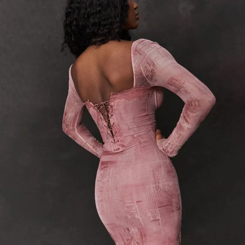 Francine | Elegant Pink Dress - Motheero