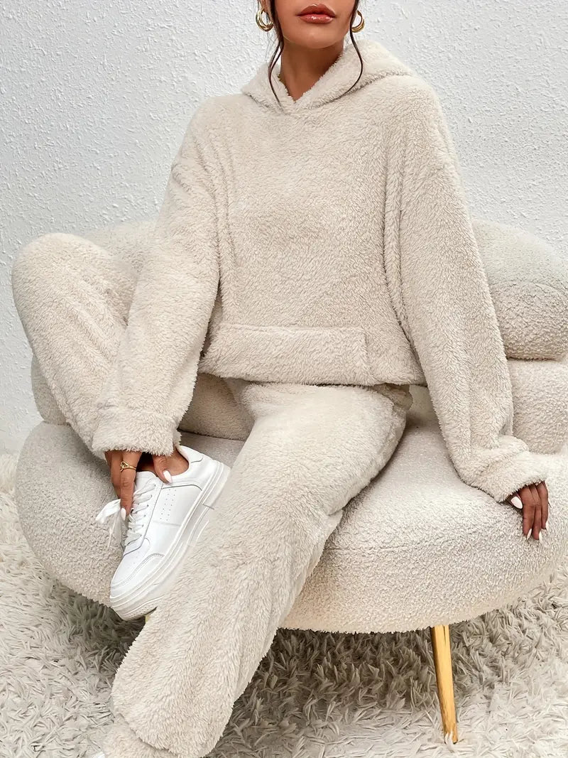 Hailey | Teddy Fleece Two-Piece Set Hoodie and Pants