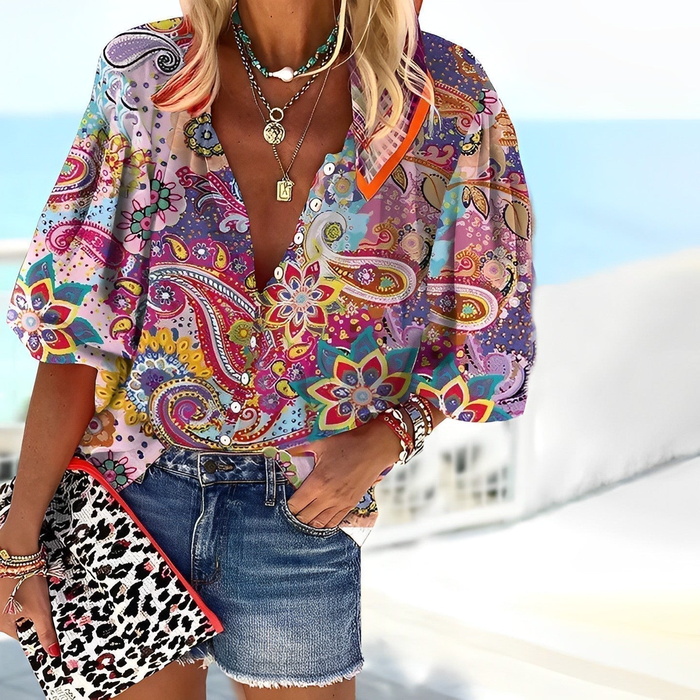 Mira | Mandala-Print Shirt - Motheero