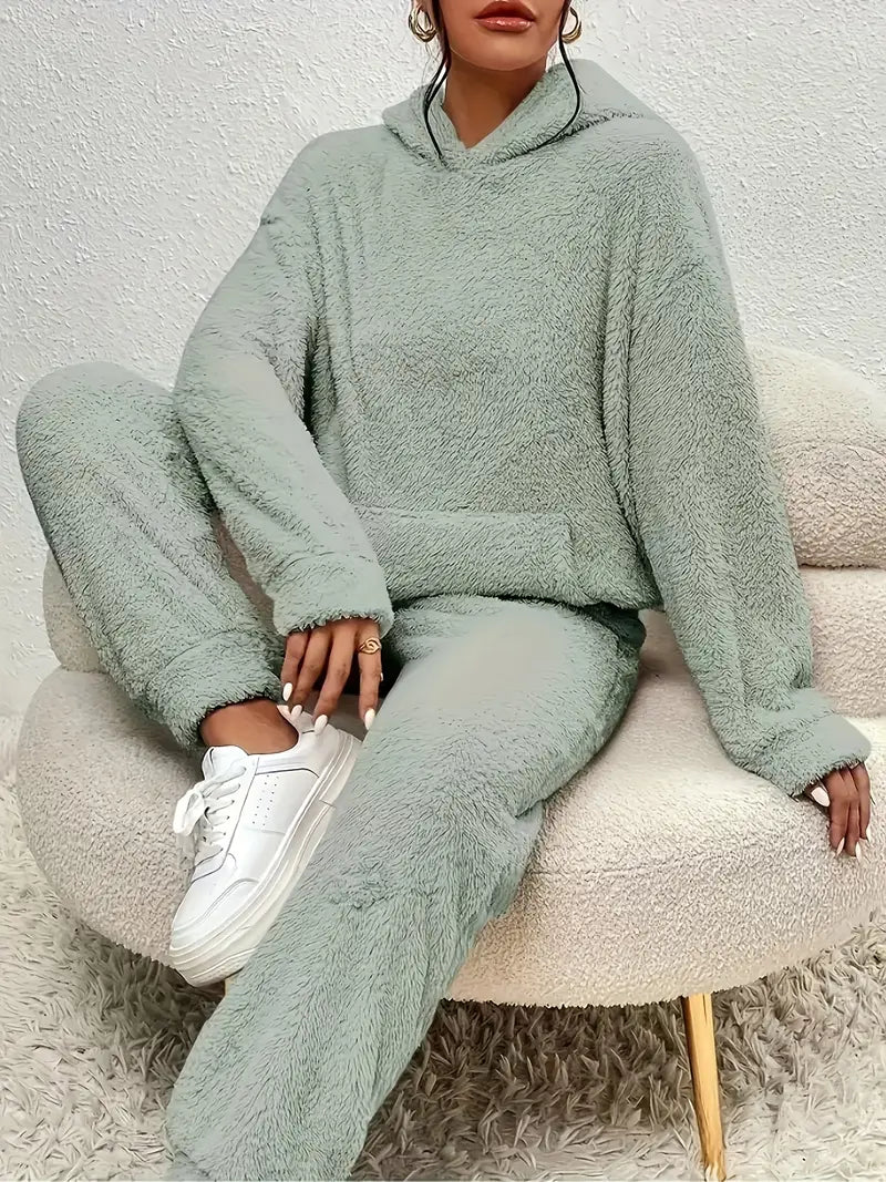 Hailey | Teddy Fleece Two-Piece Set Hoodie and Pants