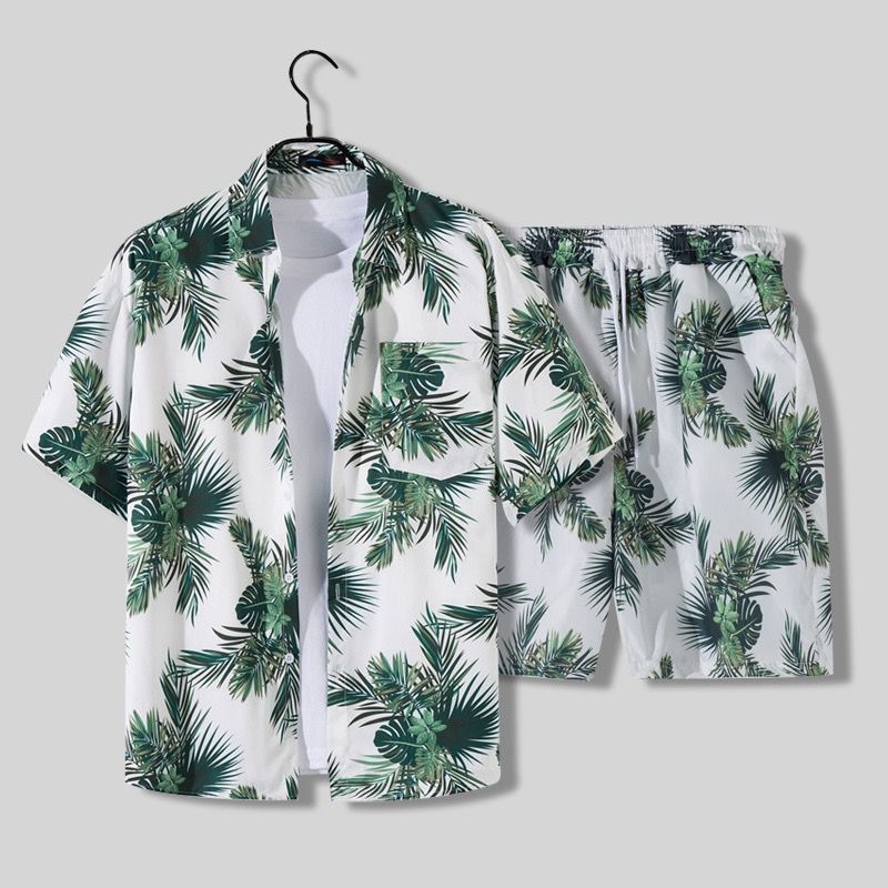 Liam | Tropical Print Two-Piece Summer Outfit Set